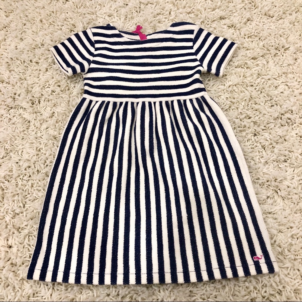 NWOT Vineyard Vines Girls Striped  Dress 7G